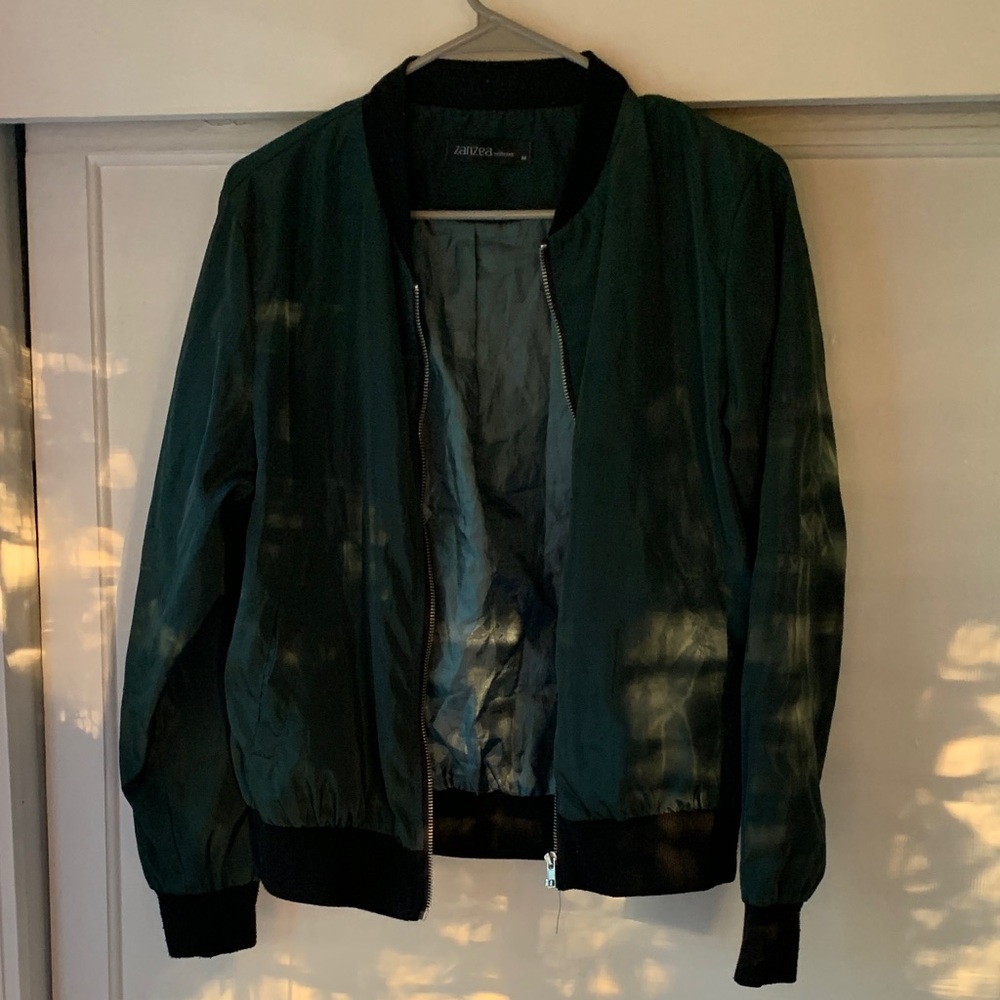 Zanzea Forest Green Bomber Jacket